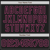 Custom Black Pink Authentic Raglan Sleeves Baseball Jersey