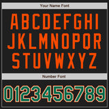 Custom Black Kelly Green-Orange Authentic Raglan Sleeves Baseball Jersey