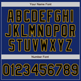 Custom Royal Black-Gold Authentic Raglan Sleeves Baseball Jersey