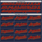 Custom Navy Red-Old Gold Authentic Raglan Sleeves Baseball Jersey