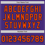 Custom Purple Orange-Black Authentic Raglan Sleeves Baseball Jersey