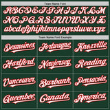 Custom Green White-Red Authentic Raglan Sleeves Baseball Jersey