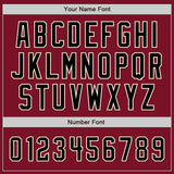Custom Crimson Black-City Cream Authentic Raglan Sleeves Baseball Jersey