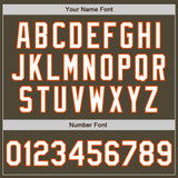 Custom Olive White-Orange Authentic Raglan Sleeves Salute To Service Baseball Jersey