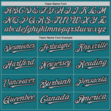Custom Teal Gray-Black Authentic Raglan Sleeves Baseball Jersey