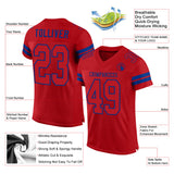 Custom Red Red-Royal Mesh Authentic Football Jersey