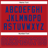Custom Red Red-Royal Mesh Authentic Football Jersey