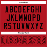 Custom Red Red-Black Mesh Authentic Football Jersey
