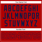 Custom Red Red-Navy Authentic Sleeveless Baseball Jersey