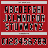 Custom Red Black-White Authentic Baseball Jersey