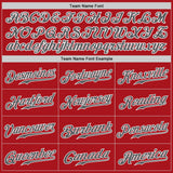 Custom Red Steel Gray-White Authentic Baseball Jersey