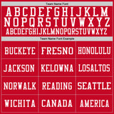 Custom Red White Mesh Authentic Football Jersey