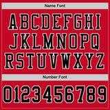 Custom Red Black-White Mesh Authentic Football Jersey