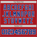 Custom Red Royal-White Authentic Baseball Jersey