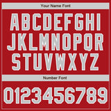 Custom Red Gray-White Authentic Baseball Jersey