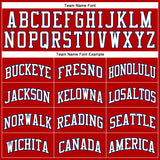 Custom Red White Pinstripe White-Navy Authentic Basketball Jersey