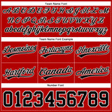 Custom Red Black-White Authentic Throwback Basketball Shorts