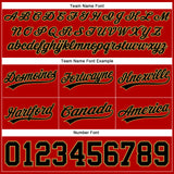 Custom Red Black-Old Gold Authentic Throwback Basketball Shorts