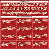 Custom Red Cream Authentic Baseball Jersey