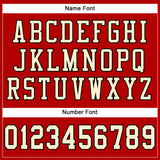 Custom Red Cream-Black Mesh Authentic Football Jersey