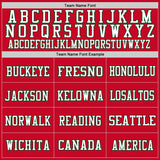 Custom Red White-Green Mesh Authentic Football Jersey