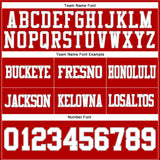 Custom Red White-Gray Authentic Football Jersey