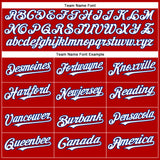 Custom Red White-Royal Authentic Baseball Jersey