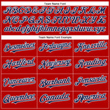 Custom Red Navy-White Authentic Baseball Jersey