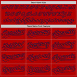 Custom Red White-Royal Authentic Throwback Baseball Jersey