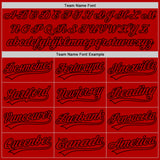 Custom Red White Authentic Throwback Baseball Jersey