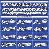 Custom Royal White Pinstripe White-Black Authentic Baseball Jersey