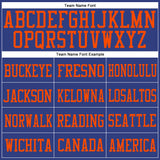 Custom Royal Royal-Orange Mesh Authentic Football Jersey