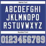 Custom Royal Gray-White Mesh Authentic Football Jersey
