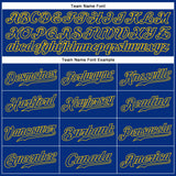 Custom Royal Royal-Gold Authentic Sleeveless Baseball Jersey