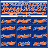 Custom Royal Orange-White Authentic Sleeveless Baseball Jersey
