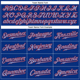 Custom Royal Light Blue-Red Authentic Sleeveless Baseball Jersey