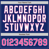 Custom Royal White Pinstripe Pink-White Authentic Baseball Jersey