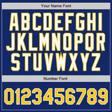 Custom Royal Gold Pinstripe Gold-White Authentic Baseball Jersey