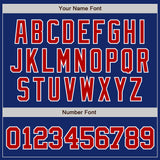 Custom Royal Red White-Gold Authentic Baseball Jersey