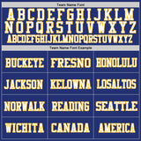 Custom Royal Gold-White Mesh Authentic Football Jersey