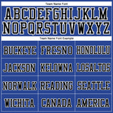 Custom Royal Black-White Stitched Cuffed Knit Hat