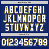 Custom Royal White-Gold Authentic Baseball Jersey