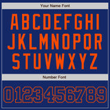 Custom Royal Royal-Orange Authentic Baseball Jersey