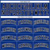 Custom Royal White Pinstripe Black-White Authentic Basketball Jersey