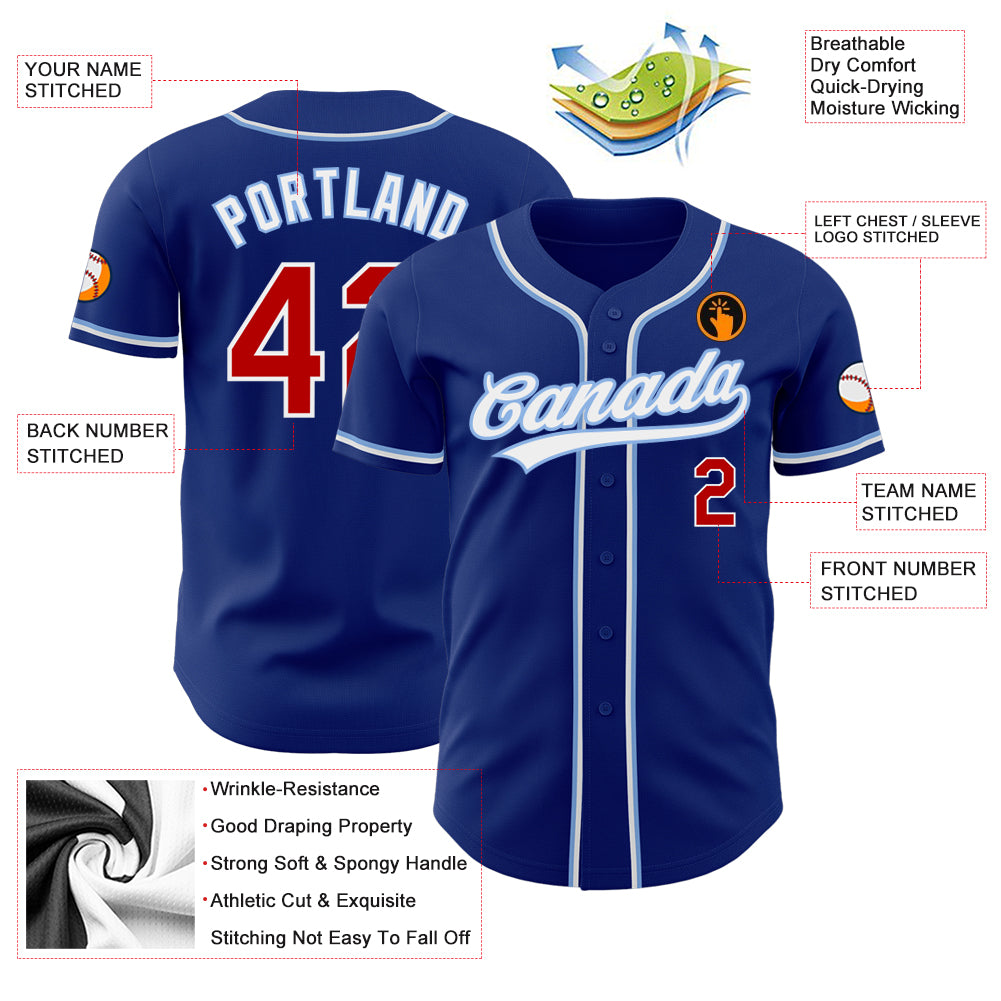 blue and red baseball jersey