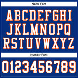 Custom Royal White-Orange Mesh Authentic Football Jersey