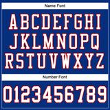 Custom Royal White-Red Mesh Authentic Football Jersey