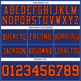 Custom Stitched Royal Orange-Black Football Pullover Sweatshirt Hoodie