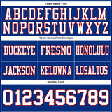 Custom Royal White-Red Authentic Football Jersey