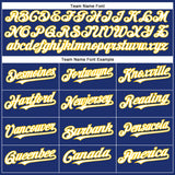 Custom Royal White-Yellow Authentic Baseball Jersey